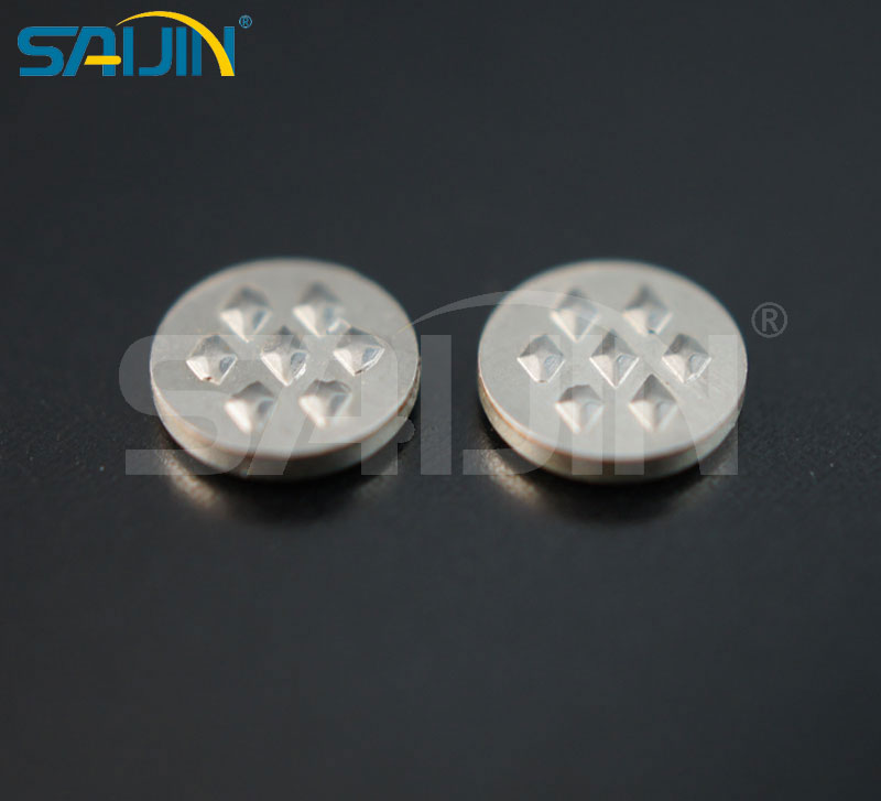 雙復(fù)合焊接銀點(diǎn)圓形觸片繼電器配件廠家定制
